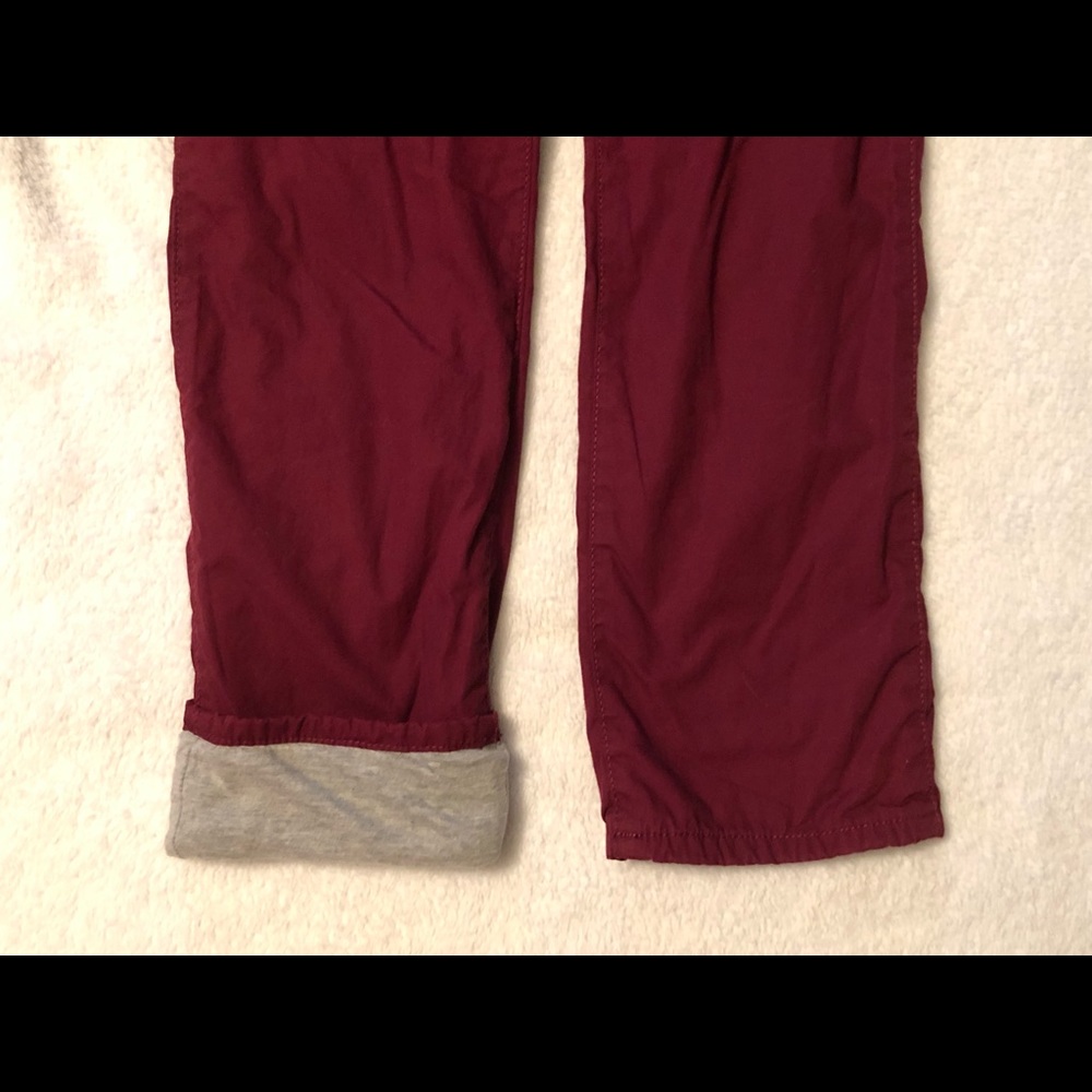 GAP Casual Pants Fleece Red Wine 14 Regular Size